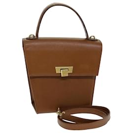 Christian Dior-Christian Dior Shoulder Bag Leather Brown Auth 81611-Brown