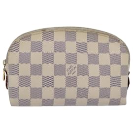 Louis Vuitton-LOUIS VUITTON Damier Azur Pochette Cosmetic PM Pouch N60024 LV Auth 82598-Other