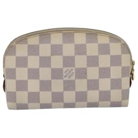 Louis Vuitton-LOUIS VUITTON Damier Azur Pochette Cosmetic PM Pouch N60024 LV Auth 82598-Other