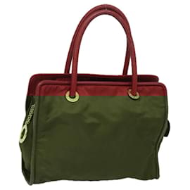 Céline-CELINE Hand Bag Nylon Red Auth 81901-Red