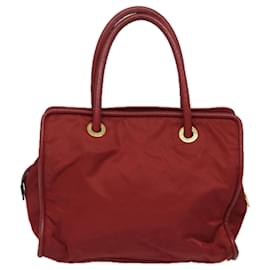 Céline-CELINE Hand Bag Nylon Red Auth 81901-Red