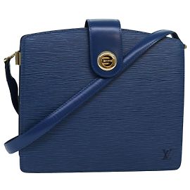 LOUIS VUITTON Borsa a Spalla Capuchin Epi Blu M52345 LV Auth 82383 Blu