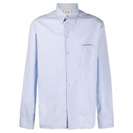 Camicia in cotone azzurro chiaro Gianfranco Ferré Blu Marrone chiaro
