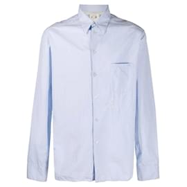Gianfranco Ferré-Gianfranco Ferré Light Blue Cotton Shirt-Blue,Light brown