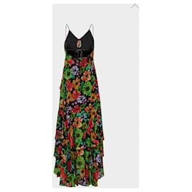 Milly-Vestido impreso Edra Wildflower Garden-Negro,Multicolor