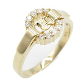 Céline-Celine 18K Yellow Gold Diamond Band Ring-Golden