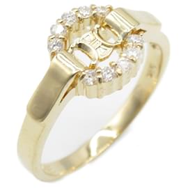 Céline-Celine 18K Yellow Gold Diamond Band Ring-Golden
