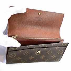 Louis Vuitton-Louis Vuitton Monogram Portefeuille Sarah M61734 Long Wallet-Brown