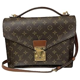 Louis Vuitton-Louis Vuitton Monogram Monceau 28 Handbag-Brown