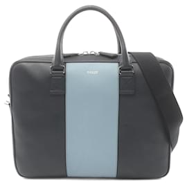 Bally-Bally Hesines Leather Handbag-Blue,Navy blue
