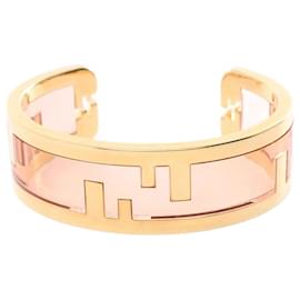 Fendi-Fendi Orlock Charm Bracelet-Pink,Golden