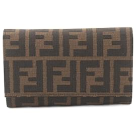 Fendi-Fendi Zucca Tri-fold Wallet-Brown
