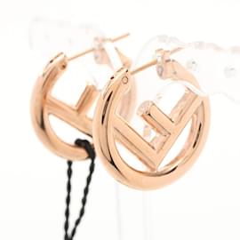Fendi-Fendi Gold Stainless Steel Stud Earrings-Golden