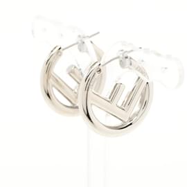 Fendi-Fendi F Is Stainless Steel Stud Earrings-Silvery