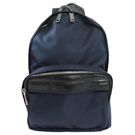 BALLY Navy Nylon Backpack Navy blue