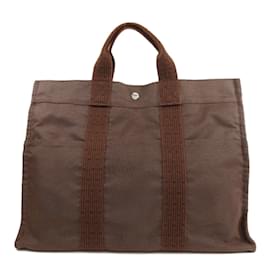 Hermès-Sac à main Hermes Air Line MM-Marron