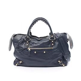 Balenciaga-Balenciaga Giant City Handbag-Navy blue