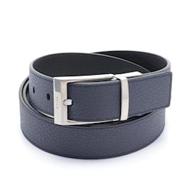 Bally-BALLY Leather Men's Belt-Black,Navy blue