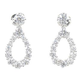 Harry Winston Platin-Diamant Tropfenohrringe Andere