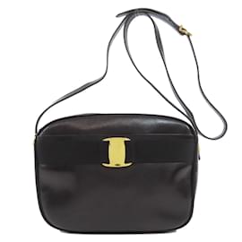 Salvatore Ferragamo-Sac à épaule Vara de Salvatore Ferragamo-Noir