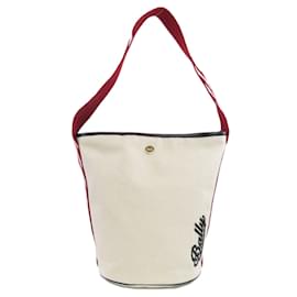 Bally-BALLY White Canvas Handbag-White