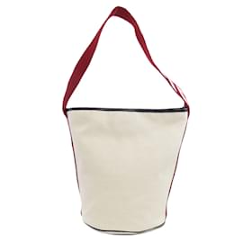 Bally-BALLY White Canvas Handbag-White