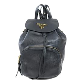 Prada-Mochila de couro preto Prada-Preto