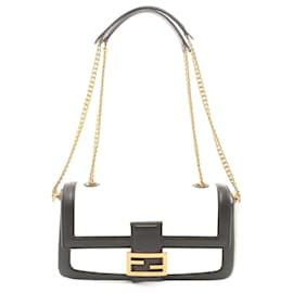 Fendi-Sac à épaule Fendi Baguette-Noir,Blanc