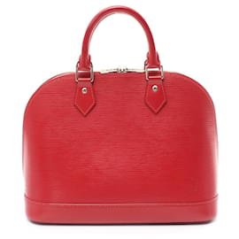 Louis Vuitton-Bolsa Louis Vuitton Alma Epi Vermelha Castela-Vermelho