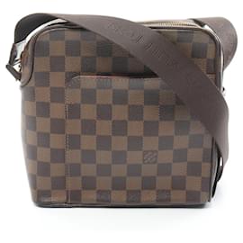 Louis Vuitton-Sac à épaule Louis Vuitton Olaf PM Damier Ebene-Marron