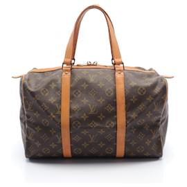 Louis Vuitton-Louis Vuitton Saxe Souple 35 Monogram Boston Bag-Brown