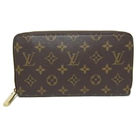 Louis Vuitton-Louis Vuitton Brown Coated Canvas Long Wallet-Brown