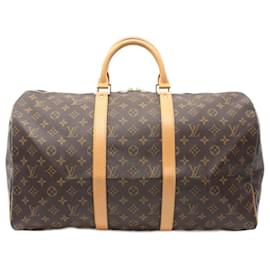 Louis Vuitton-Louis Vuitton Keepall 50 Monogram Boston Bag-Brown