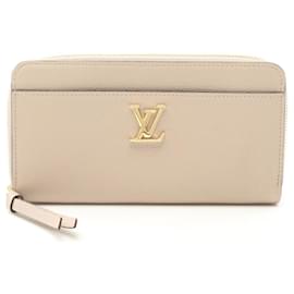 Louis Vuitton-Louis Vuitton Zippy Lockme Round Long Wallet-Beige