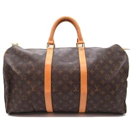 Louis Vuitton-Louis Vuitton Keepall 50 Boston Bag-Brown