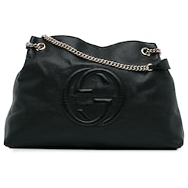 Gucci-Sac à main Gucci Black Large Soho Chain-Noir