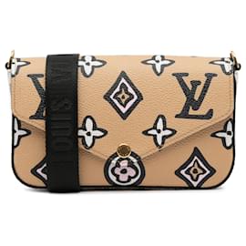 Louis Vuitton-Louis Vuitton Brown Monogram 'Wild at Heart' Felicie Strap & Go-Brown,Light brown