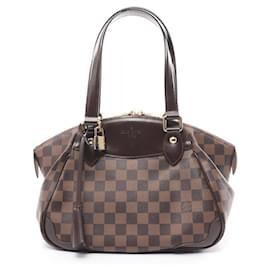 Louis Vuitton-Bolsa de Ombro Louis Vuitton Verona PM Damier Ebene-Marrom