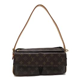 Louis Vuitton-Sac à épaule Viva Cite MM de Louis Vuitton-Marron,Monogramme