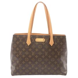 Louis Vuitton-Louis Vuitton Wilshire MM Monogram Tote Bag-Brown,Monogram