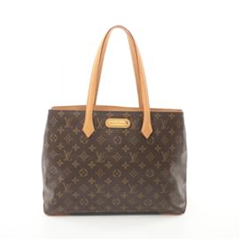 Louis Vuitton-Louis Vuitton Wilshire MM Monogram Tote Bag-Brown,Monogram