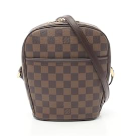 Louis Vuitton-Sac à épaule Louis Vuitton Ipanema PM Damier Ebene-Marron