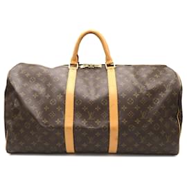 Louis Vuitton-Bolsa Boston Keepall 55 Louis Vuitton-Marrom