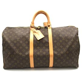 Louis Vuitton-Bolsa Boston Keepall 55 Louis Vuitton-Marrom