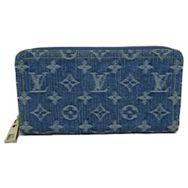 Louis Vuitton-Porta-moedas em denim monograma azul Louis Vuitton-Azul