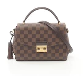 Louis Vuitton-Sac à main Louis Vuitton Croisette Damier Ébène-Marron