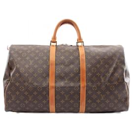 Louis Vuitton-Bolsa Boston Monogram Keepall 55 da Louis Vuitton-Marrom