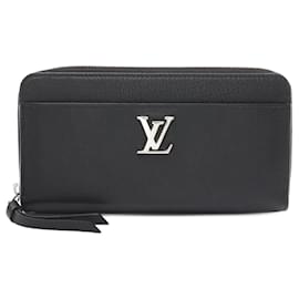 Louis Vuitton-Louis Vuitton Zippy Lock Me Noir Long Wallet-Black