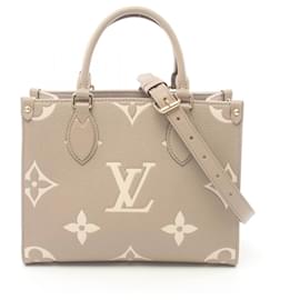 Louis Vuitton-Louis Vuitton On the Go PM Handbag-Beige,Grey,Cream