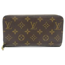 Louis Vuitton-Louis Vuitton Brown Coated Canvas Long Wallet-Brown